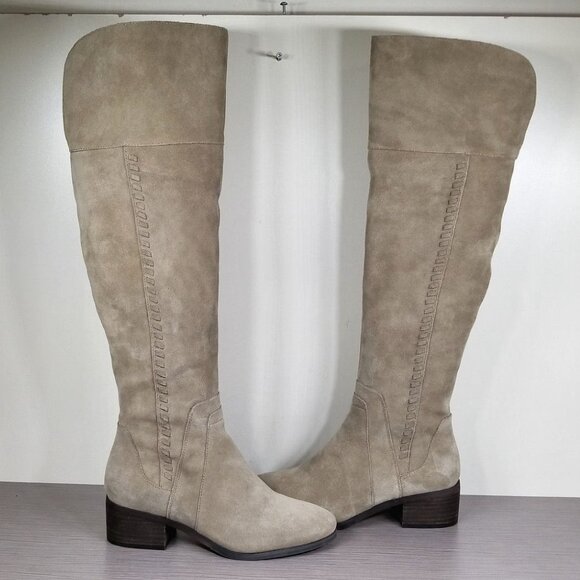 Vince Camuto Kreston Over-The-Knee Boot, Beige Leather, Womens Size 5.5 M / 36 - Picture 7 of 8
